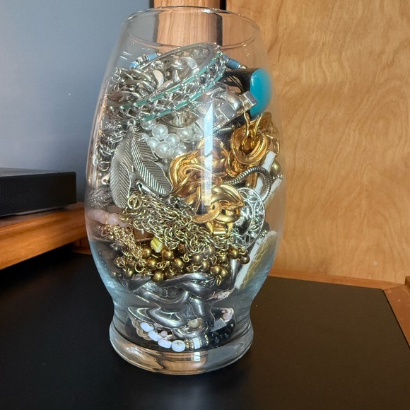 Mystery Jewelry Jar! Variety of gold, silver, and colored new & vintage pieces! - Picture 1 of 4